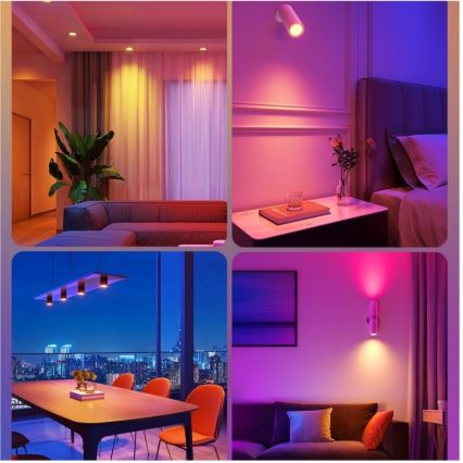 2er-Set dimmbarer LED-RGBWW-Glühbirnen MATTER E14/5W/230V 2700-6500K Wi-Fi - Govee