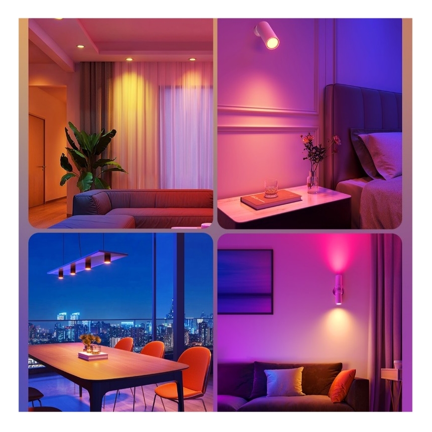 2er-Set dimmbarer LED-RGBWW-Glühbirnen MATTER E14/5W/230V 2700-6500K Wi-Fi - Govee