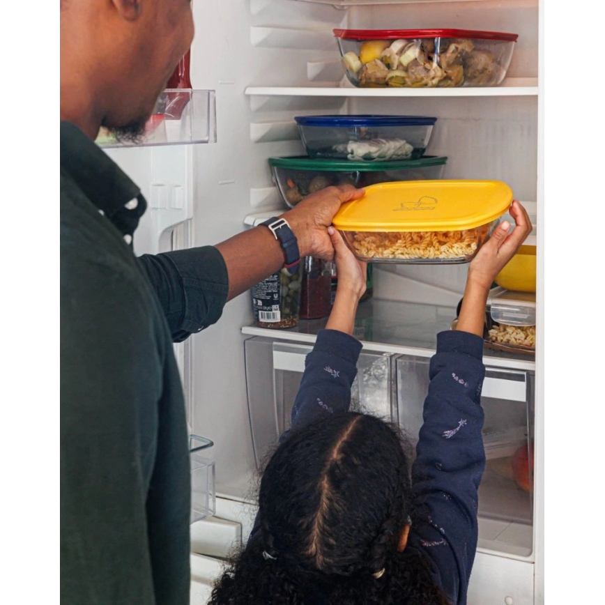 2er-Set PYREX Glas-Lebensmittelbehälter 1,2/2,5 l