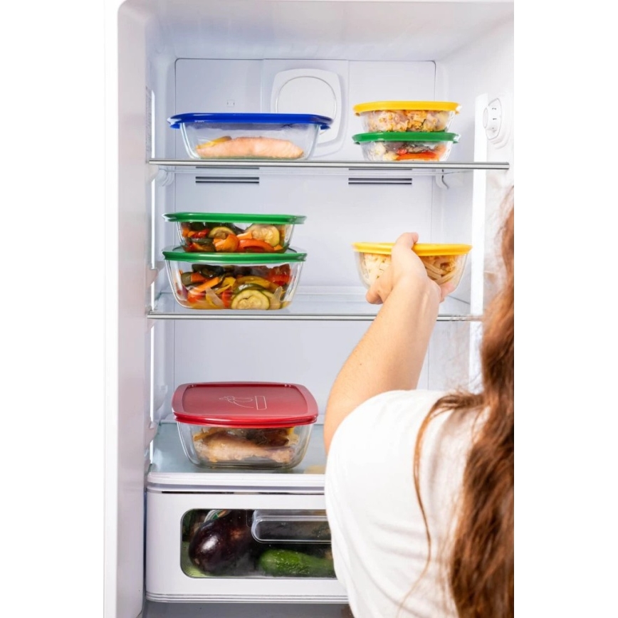 2er-Set PYREX Glas-Vorratsdosen 1,2/2,5 l