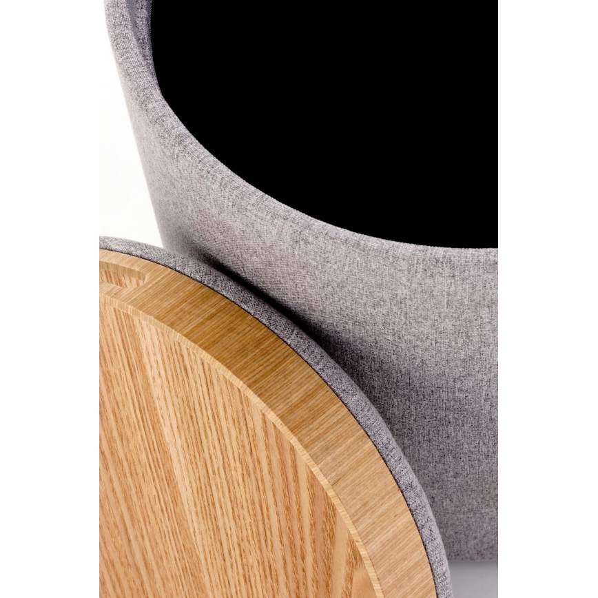 2er-Set Sitzhocker AVIKO, Ø 38/45 cm, grau/beige