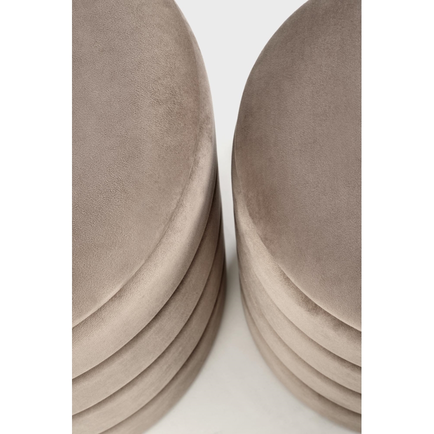 2er-Set Sitzhocker PAX Ø 33/40 cm, taupe