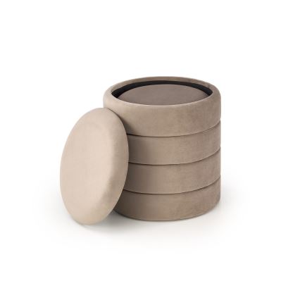 2er-Set Sitzhocker PAX Ø 33/40 cm, taupe
