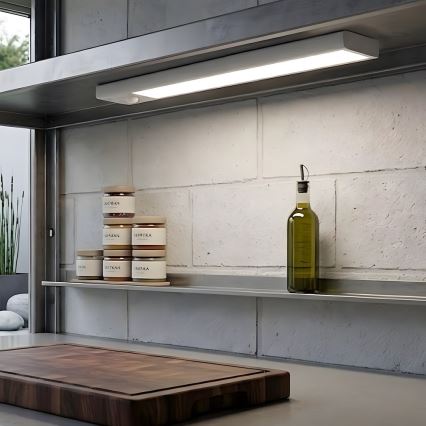 2er-Set wiederaufladbare LED-Möbelbeleuchtung mit Bewegungs- und Dämmerungssensor VIRO LED/1,2W/3,7V 800 mAh 3000/4000/6500K 30 cm weiß