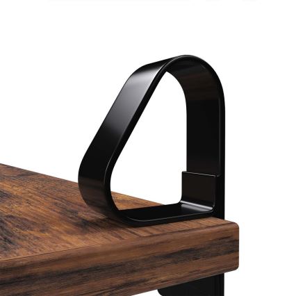 2er-Set Wandregal SHELFY, braun/schwarz