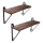 2er-Set Wandregale SHELFY, braun/schwarz