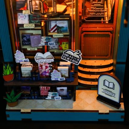 2Kids Toys - 3D-Puzzle LED Buchstütze Buchhandlung Seele 2xAAA