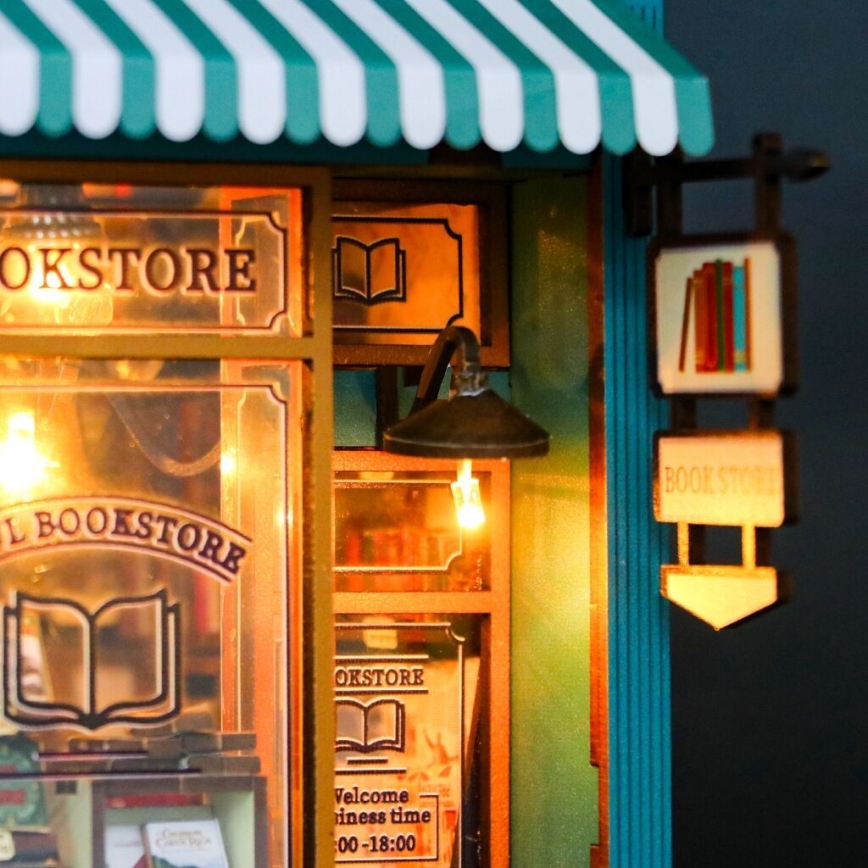 2Kids Toys - 3D-Puzzle LED Buchstütze Buchhandlung Seele 2xAAA