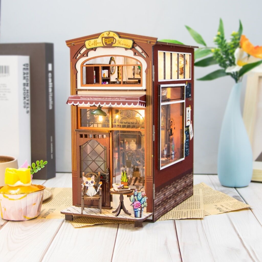 2Kids Toys - 3D-Puzzle LED-Buchstütze Café 2xAAA