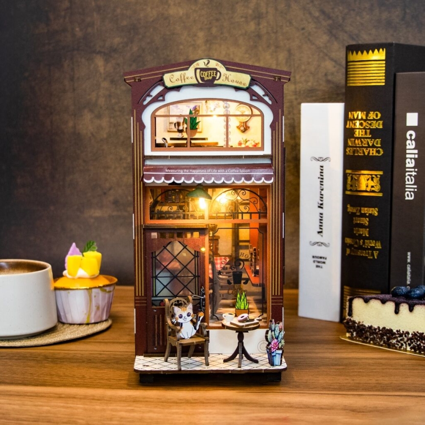 2Kids Toys - 3D-Puzzle LED-Buchstütze Café 2xAAA