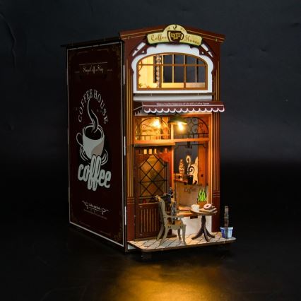 2Kids Toys - 3D-Puzzle LED-Buchstütze Café 2xAAA
