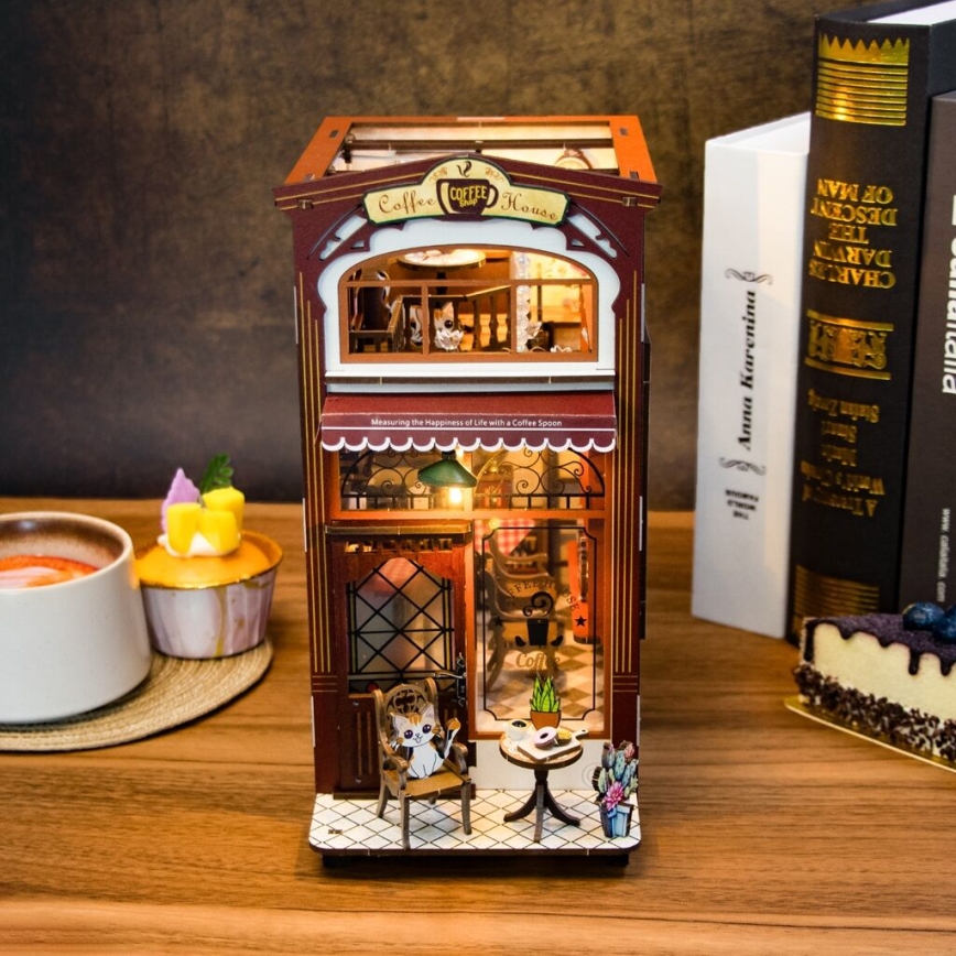 2Kids Toys - 3D-Puzzle LED-Buchstütze Café 2xAAA