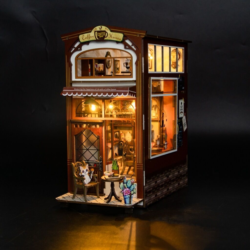 2Kids Toys - 3D-Puzzle LED-Buchstütze Café 2xAAA