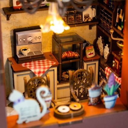 2Kids Toys - 3D-Puzzle LED-Buchstütze Café 2xAAA