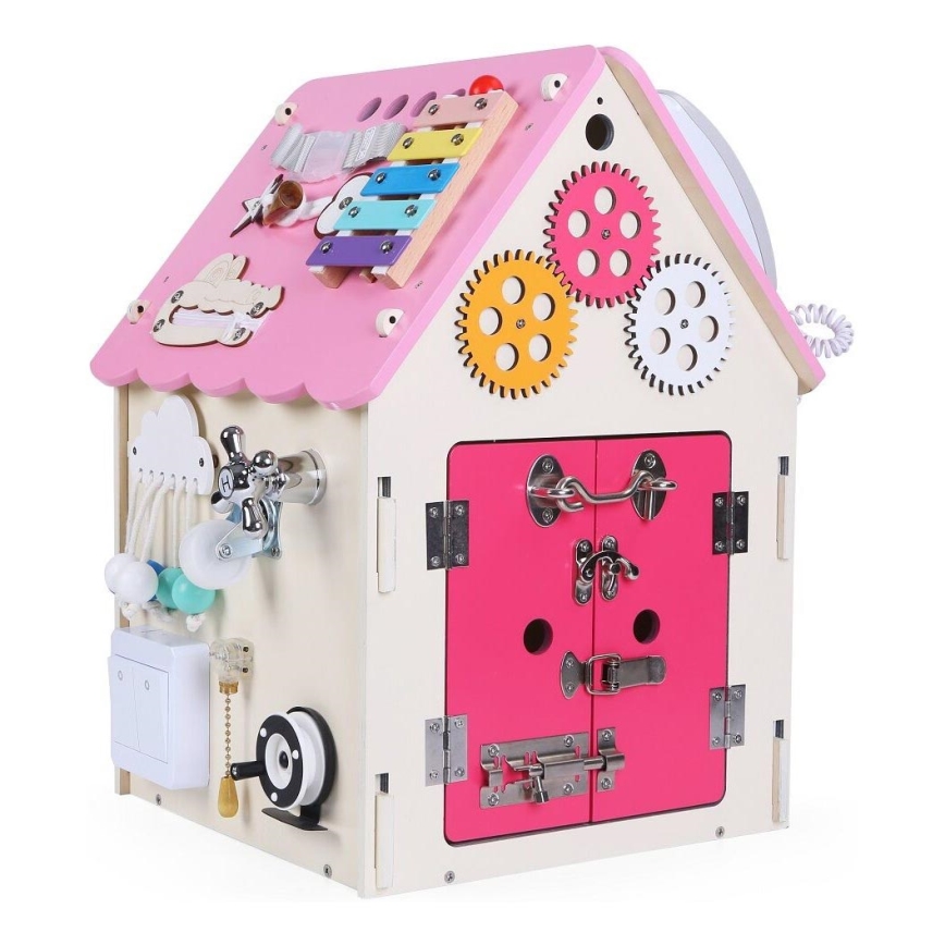 2Kids Toys - Activity Board Haus rosa