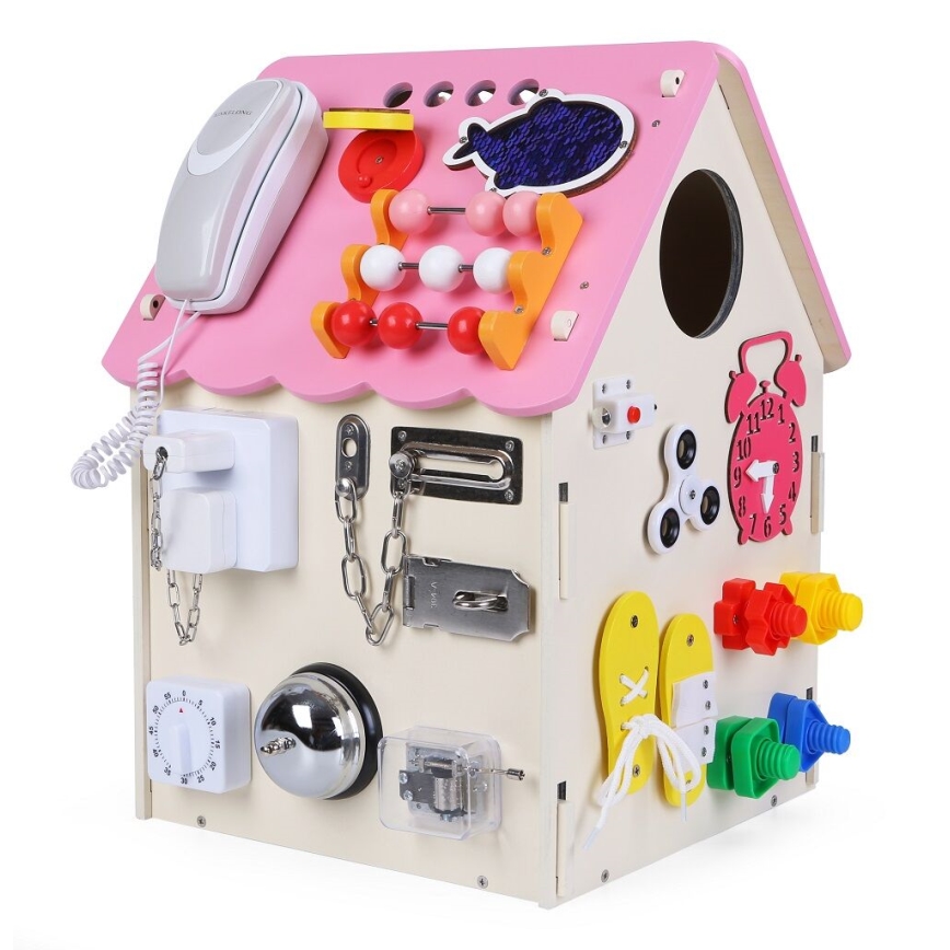 2Kids Toys - Activity Board Haus rosa