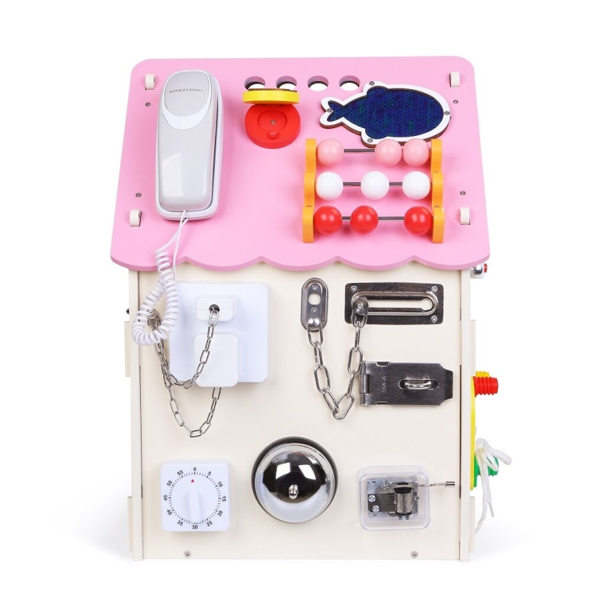 2Kids Toys - Activity Board Haus rosa