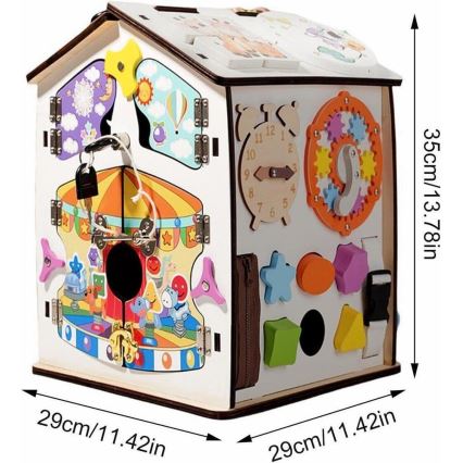 2Kids Toys - Beschäftigungsbrett Häuschen, weiß
