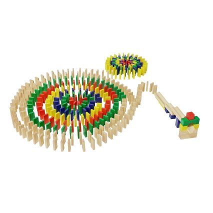 2Kids Toys - Buntes Holz-Domino, 400 Stück