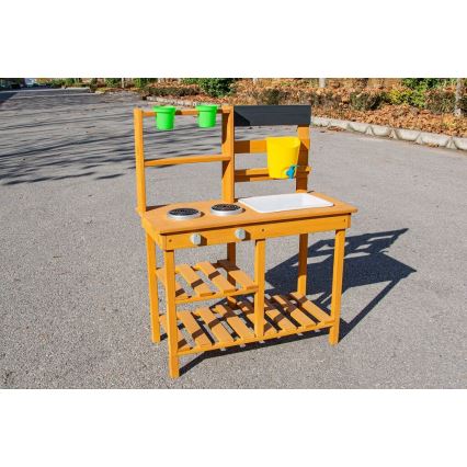 2Kids Toys - Holz-Spielküche für draußen mit Spüle