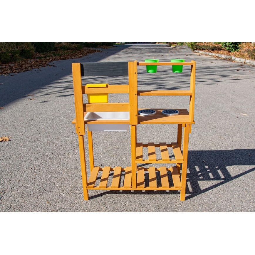 2Kids Toys - Holz-Spielküche für draußen mit Spüle