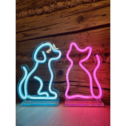 2Kids Toys - LED Neon Tischdekoration LED/5W/USB Hund