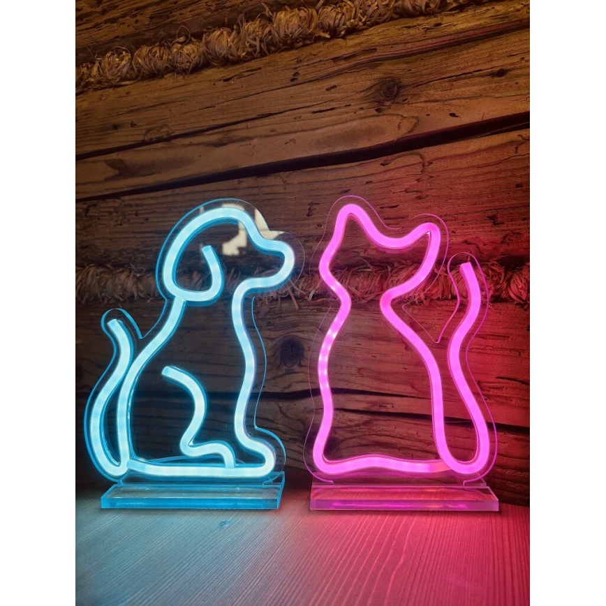 2Kids Toys - LED Neon Tischdekoration LED/5W/USB Hund
