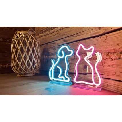 2Kids Toys - LED Neon Tischdekoration LED/5W/USB Hund