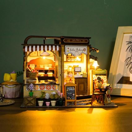 2Kids Toys - Miniatur-Haus Julias Bäckerei 2xAAA
