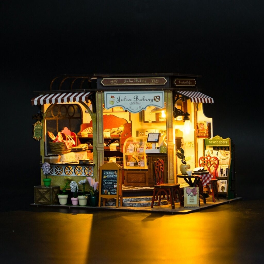 2Kids Toys - Miniatur-Haus Julias Bäckerei 2xAAA
