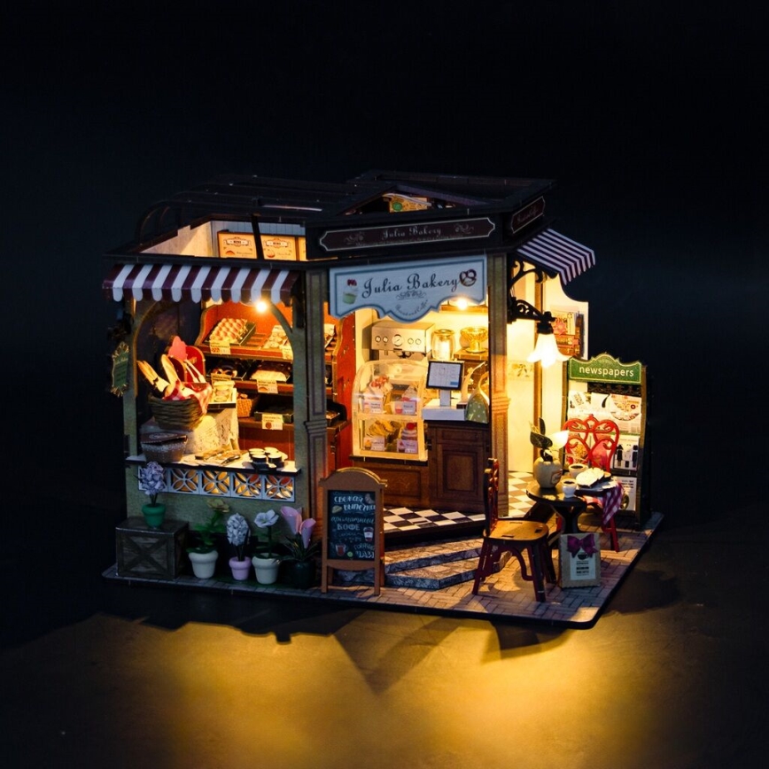 2Kids Toys - Miniatur-Haus Julias Bäckerei 2xAAA