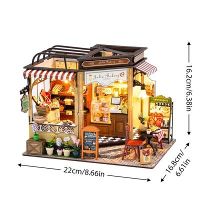 2Kids Toys - Miniatur-Haus Julias Bäckerei 2xAAA