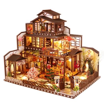 2Kids Toys - Miniatur des Hauses Prunkvolle Sakura-Villa 2xAAA