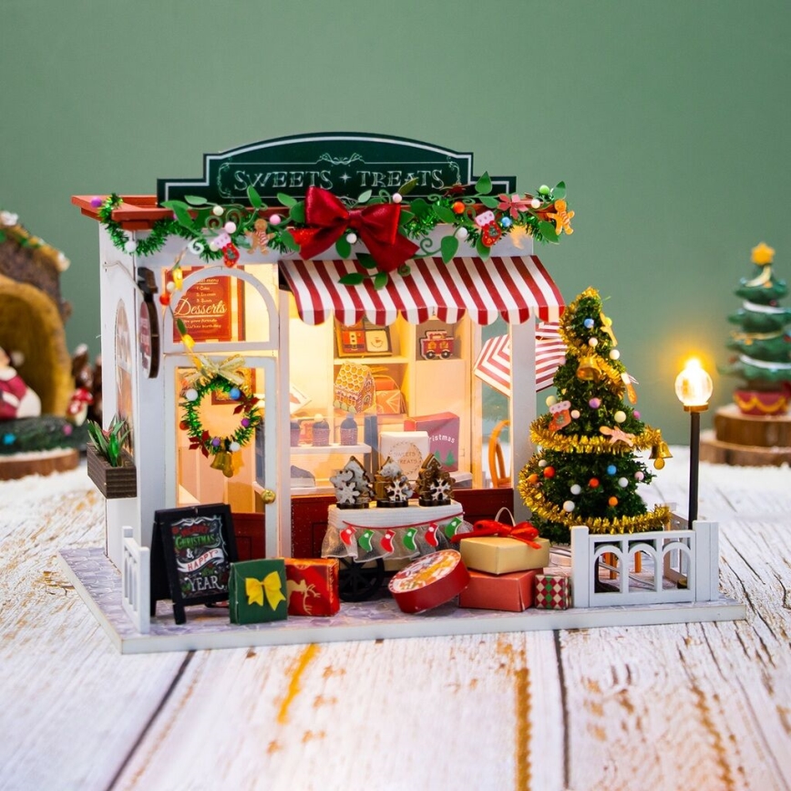 2Kids Toys - Miniatur-Haus Weihnachten Konditorei 2xAAA