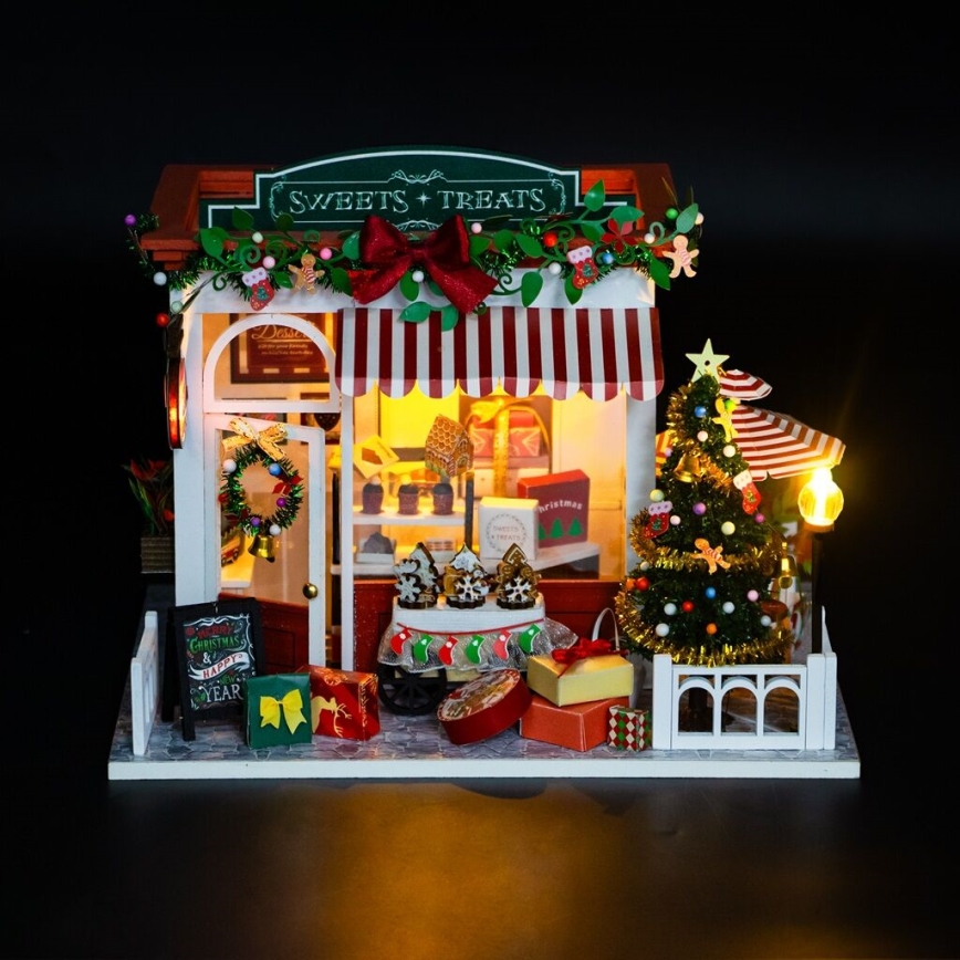 2Kids Toys - Miniatur-Haus Weihnachten Konditorei 2xAAA