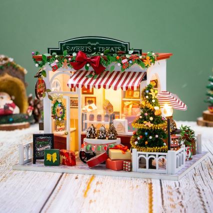 2Kids Toys - Miniatur-Haus Weihnachten Konditorei 2xAAA