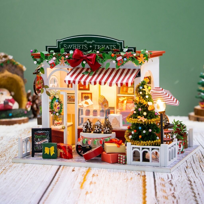 2Kids Toys - Miniatur-Haus Weihnachten Konditorei 2xAAA