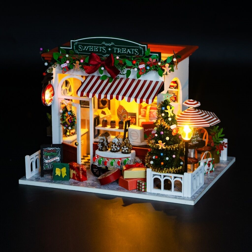 2Kids Toys - Miniatur-Haus Weihnachten Konditorei 2xAAA