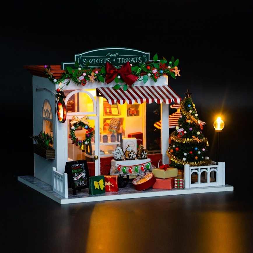 2Kids Toys - Miniatur-Haus Weihnachten Konditorei 2xAAA