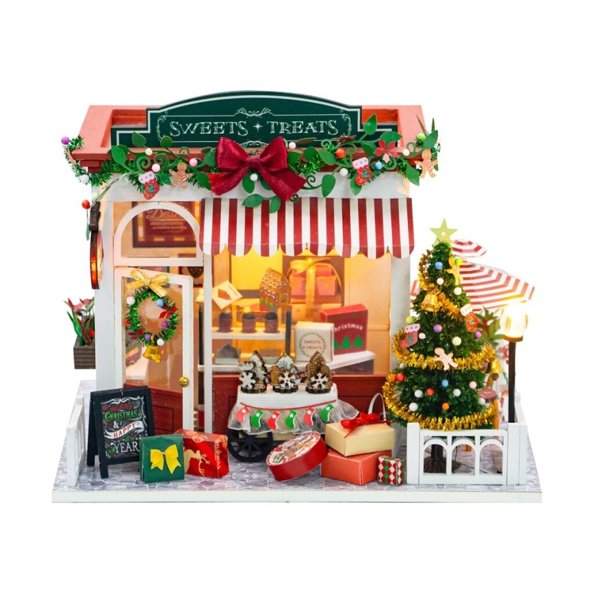 2Kids Toys - Miniatur-Haus Weihnachten Konditorei 2xAAA