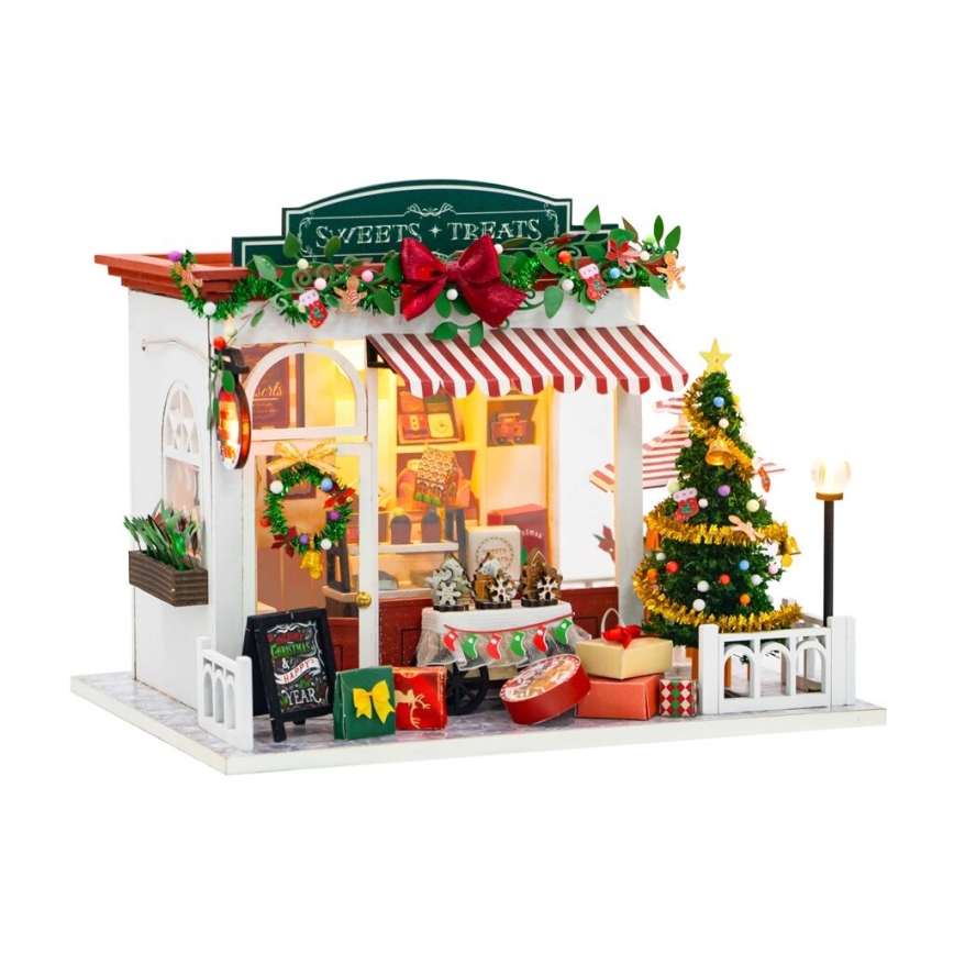 2Kids Toys - Miniatur-Haus Weihnachten Konditorei 2xAAA