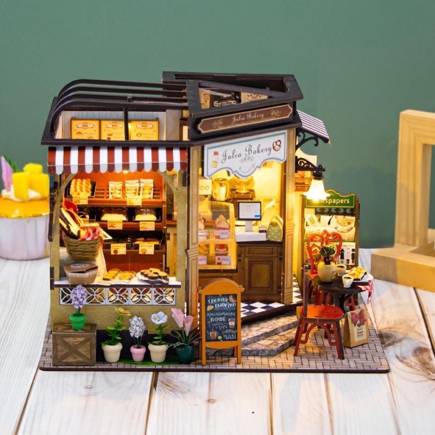 2Kids Toys - Miniatur des Hauses Juliinos Bäckerei 2xAAA