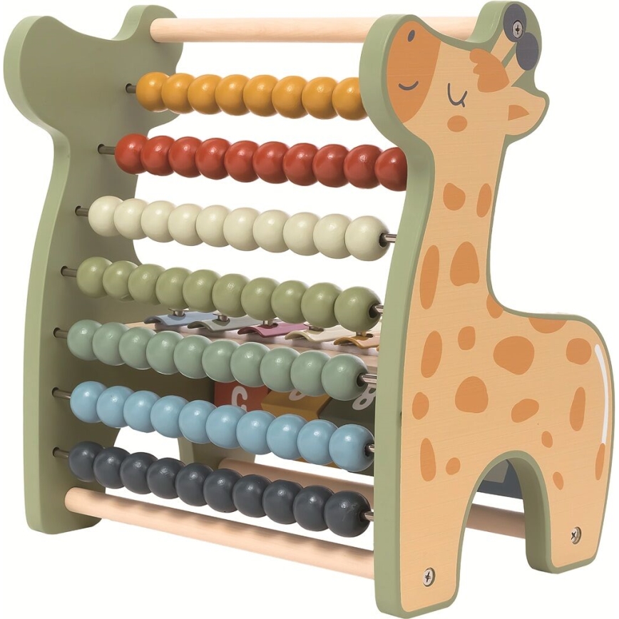 2Kids Toys - Multifunktionaler Holz-Abakus, Giraffe
