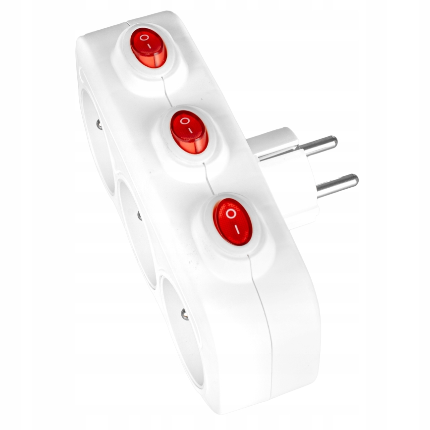 3-fach-Steckdosenleiste mit Schaltern