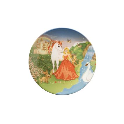 3-teiliges Geschirrset, buntes, feines Steinzeug