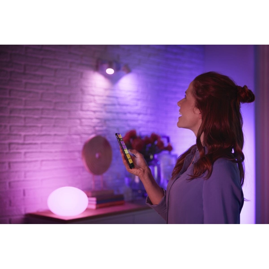 3er-Set dimmbares LED-Leuchtmittel Philips Hue White And Color Ambiance Essential GU10/4,7W/230V 2200-6500K