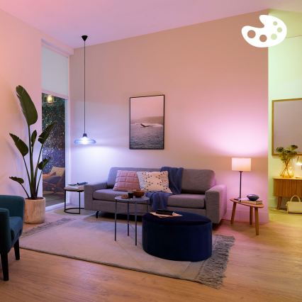 3er-Set dimmbare RGB-LED-Lampen Philips SMART A60 E27/8,8W/230V 2200-6500K
