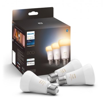 3er-Set dimmbarer LED-Leuchtmittel Philips Hue WHITE AMBIANCE A60 E27/6W/230V 2200-6500K