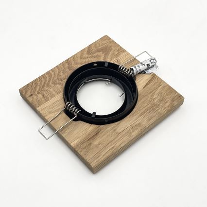 3er-Set Einbauleuchte TOBBY 1xGU10/20W/230V 11,5x11,5 cm Eiche/Schwarz