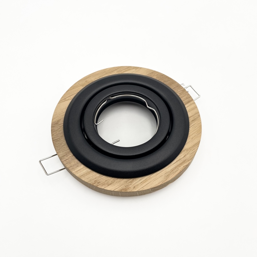 3er-Set Einbauleuchte TOBBY 1xGU10/20W/230V, Ø 11,5 cm, Eiche/Schwarz